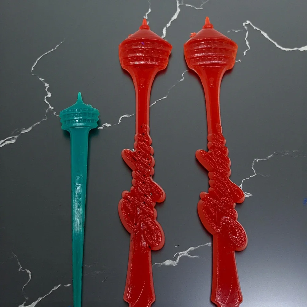 Vintage Lot 12 Tiki Bar Swizzle Sticks Skylon Tower Images Pink Flamingos Snake